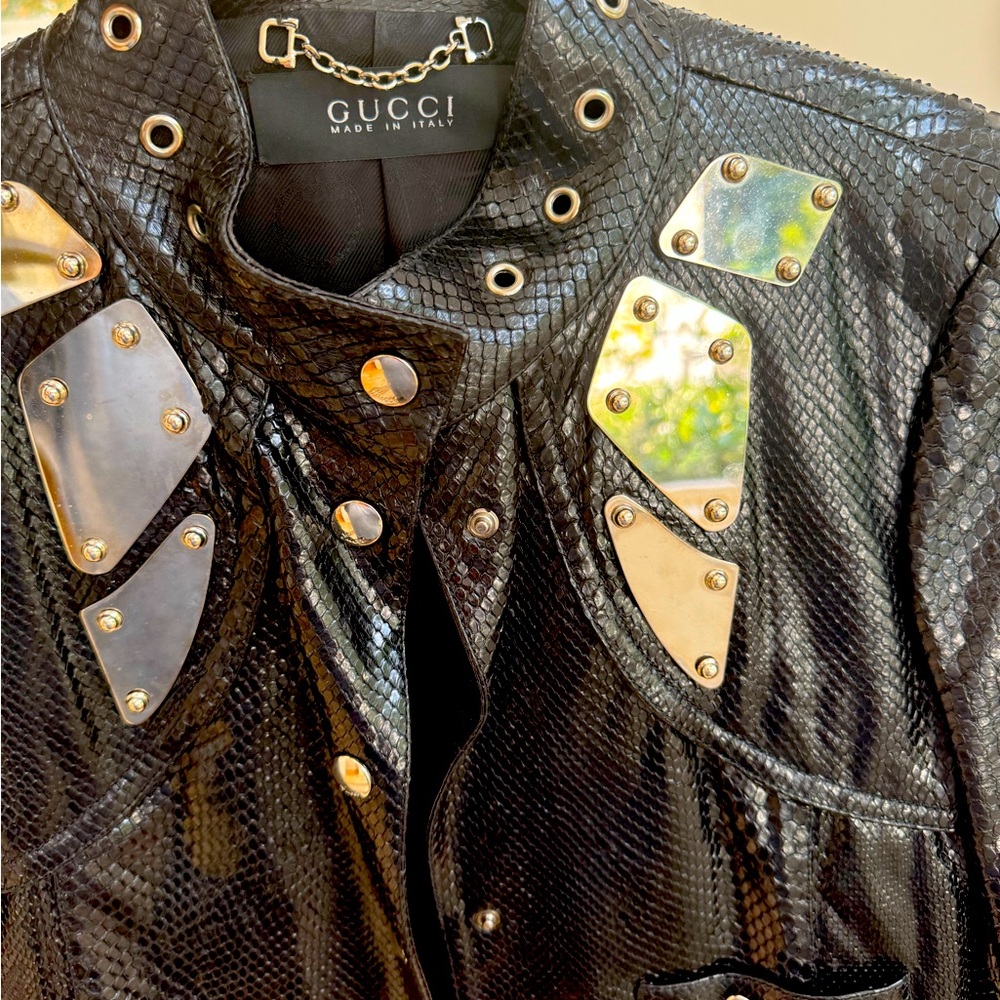 Gucci python leather jacket - Picture 2 of 3